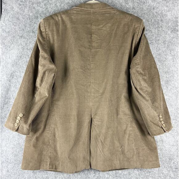Joseph & Feiss Corduroy Blazer Sport Coat Mens 50R Beige Cotton 2 Button FLAW - Picture 11 of 16